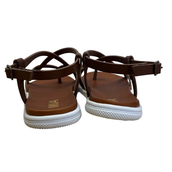 Mia Elana Cognac Brown Strappy Sandals Womens Size 6.5M - Picture 3 of 6